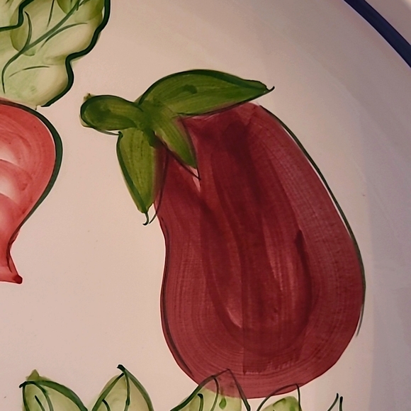 Rare Vintage Bon Appétit Large Pasta/Salad Serving Bowl, Vegetable Motif - Picture 7 of 13